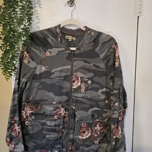 Democracy Camouflage Floral Bomber Jacket
